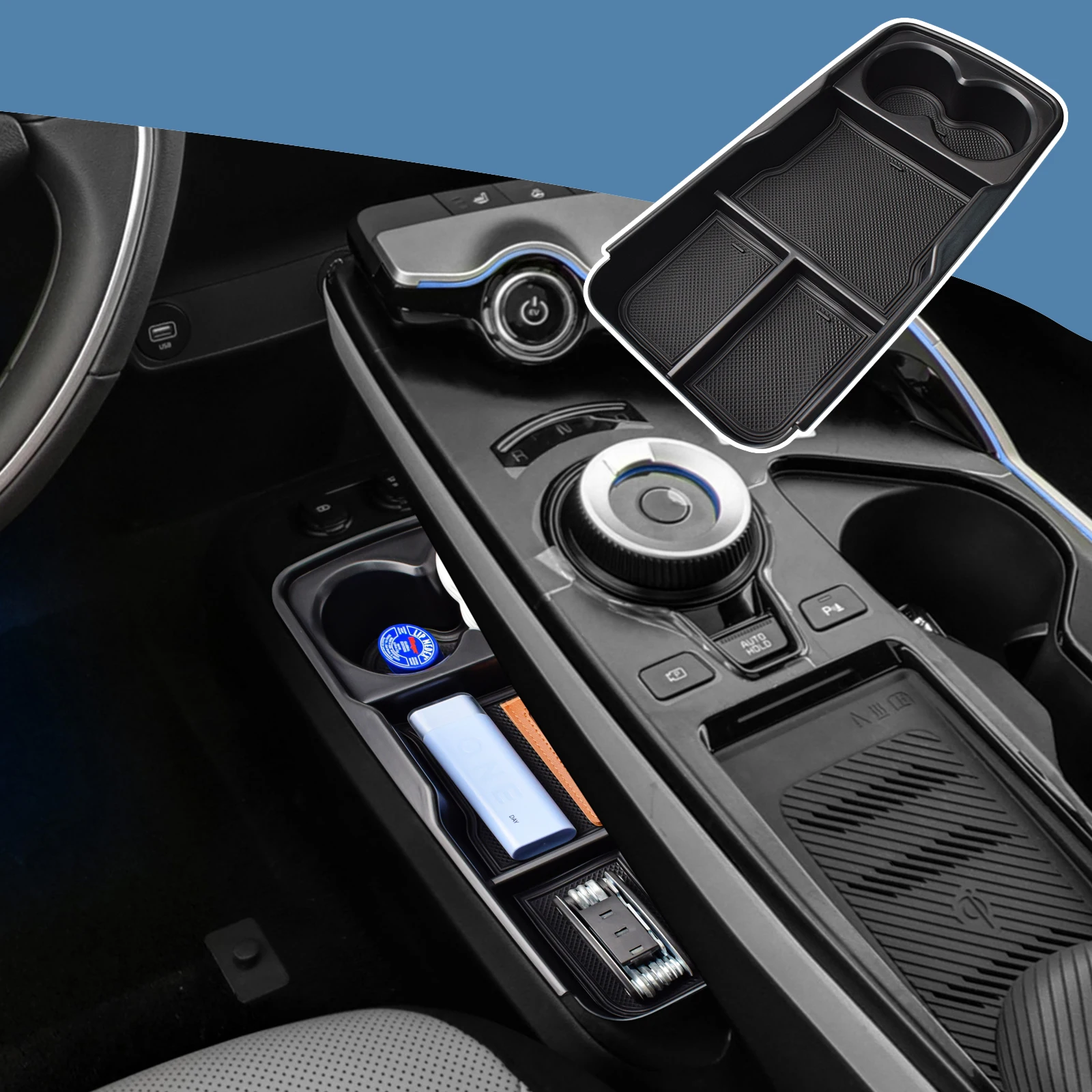 Органайзер центральной консоли для KIA EV6 2022 2023 2024 подлокотник контейнер хранения