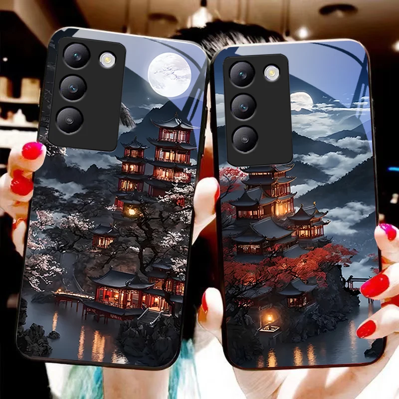 Старый стиль здания для Y72 33S 11 03 36 96 Lite 35 16 Iqoo 12 V40 SE 5G 29 40 21 30 X80 Pro Vivo Чехол телефона