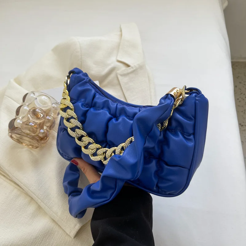 

Fashion Soft Pillow Bags For Women PU Leather Chain Shoulder Bag Large Capacity Luxury Designer Bag 2022 Bolsa Feminina