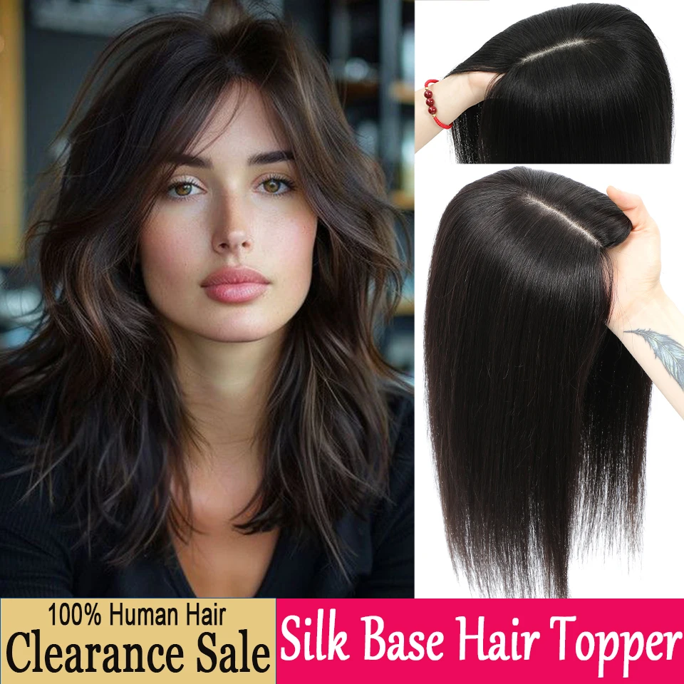 Joneous Европейский Топпер из натуральных волос завязанный вручную шелковый топпер