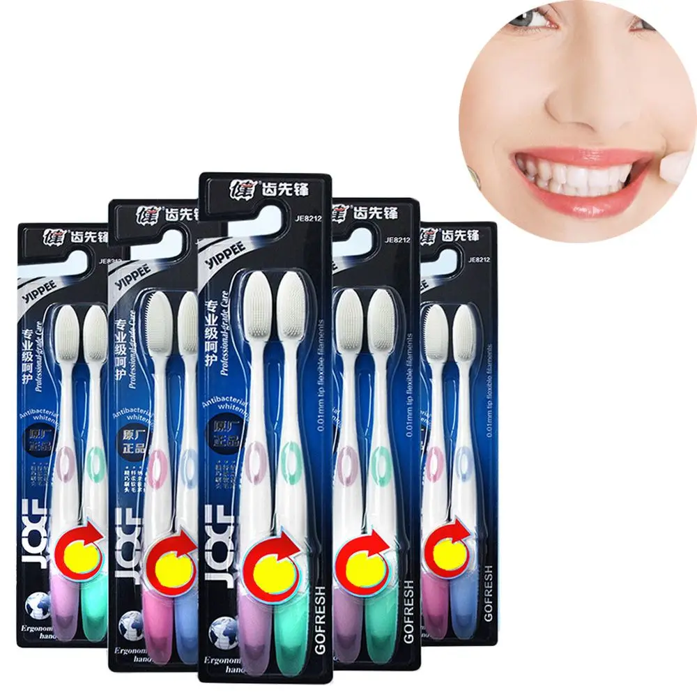 

Durable Health Cleaning Environmental Nano Toothbrush Oral Care Teeth Protector Soft Medium Brushes Random