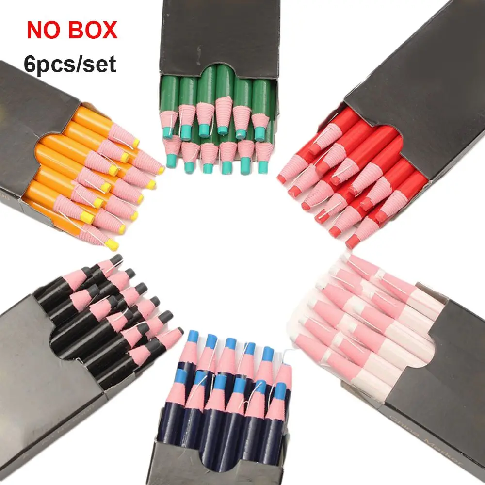 6PCS/SET Wooden Drawing Tool String Graffiti Marker Colored Crayon Paper Roll Pen Wax Pencil