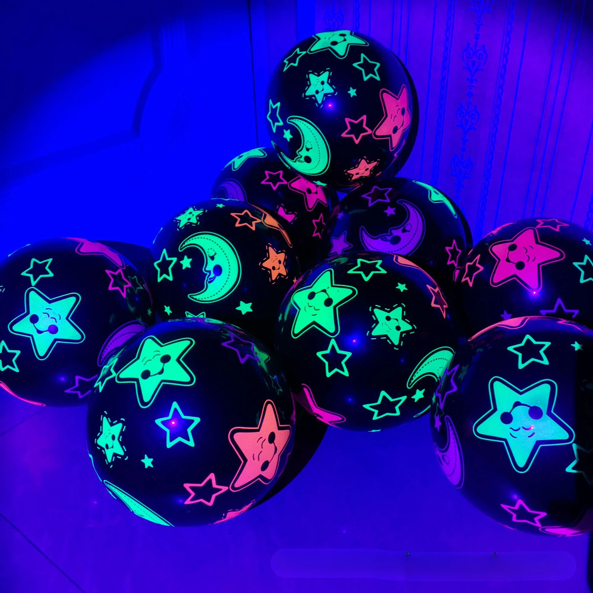 

MOONBIFFY 12-дюймовые флуоресцентные шары 10 шт.