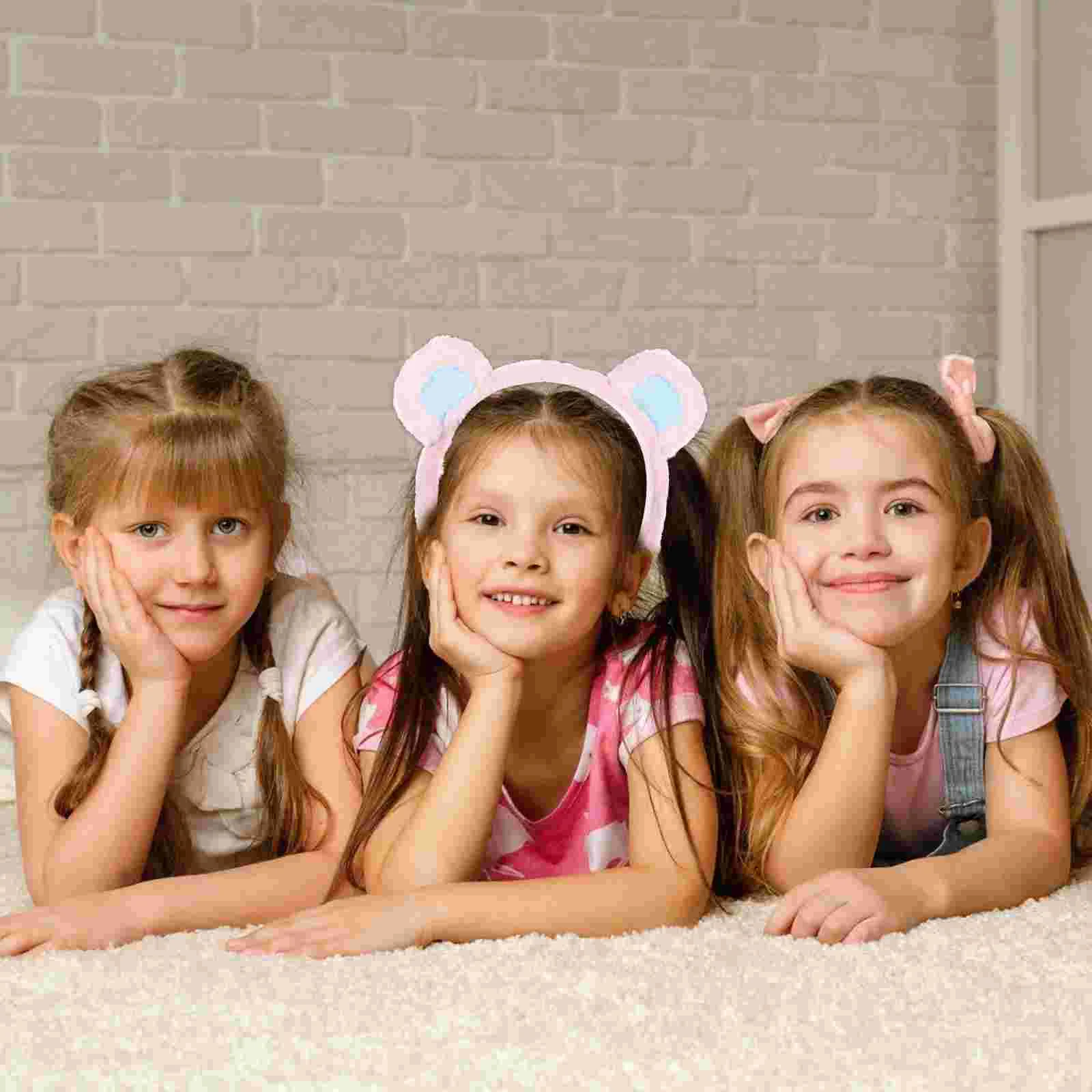 Повязка на голову с ушками бурундука и медведями красная бандана декор для волос