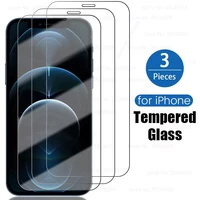 3pcs screen protector for iphone 12 mini tempered glass iphone13 protection glass on i phone 13 12 11 pro max se 2022 film cover