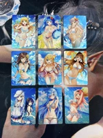 9 cards swimsuit girls agg refraction irradiation anime collection toy cards christmas gift goddess story