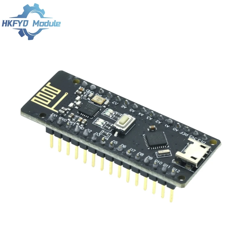 RF-Nano для Arduino Nano V3.0 Micro USB плата ATmega328P QFN32 5 в 16 м CH340 интегрированная NRF24L01 + 2 4G