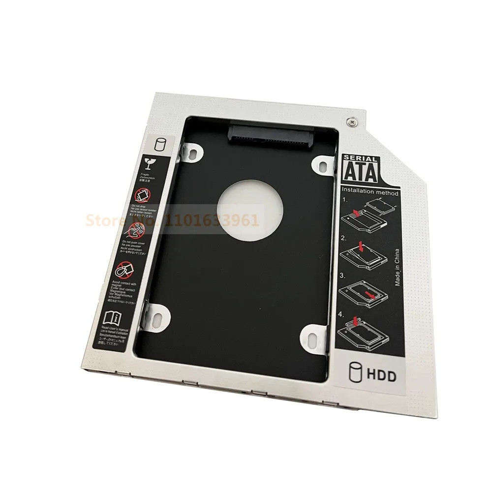 

Universal 9.0mm SATA 2nd Hard Drive HDD SSD Optical Bay Caddy Frame Adapter for Acer Aspire E15 E5-575G E5-573T E14 E5-411G
