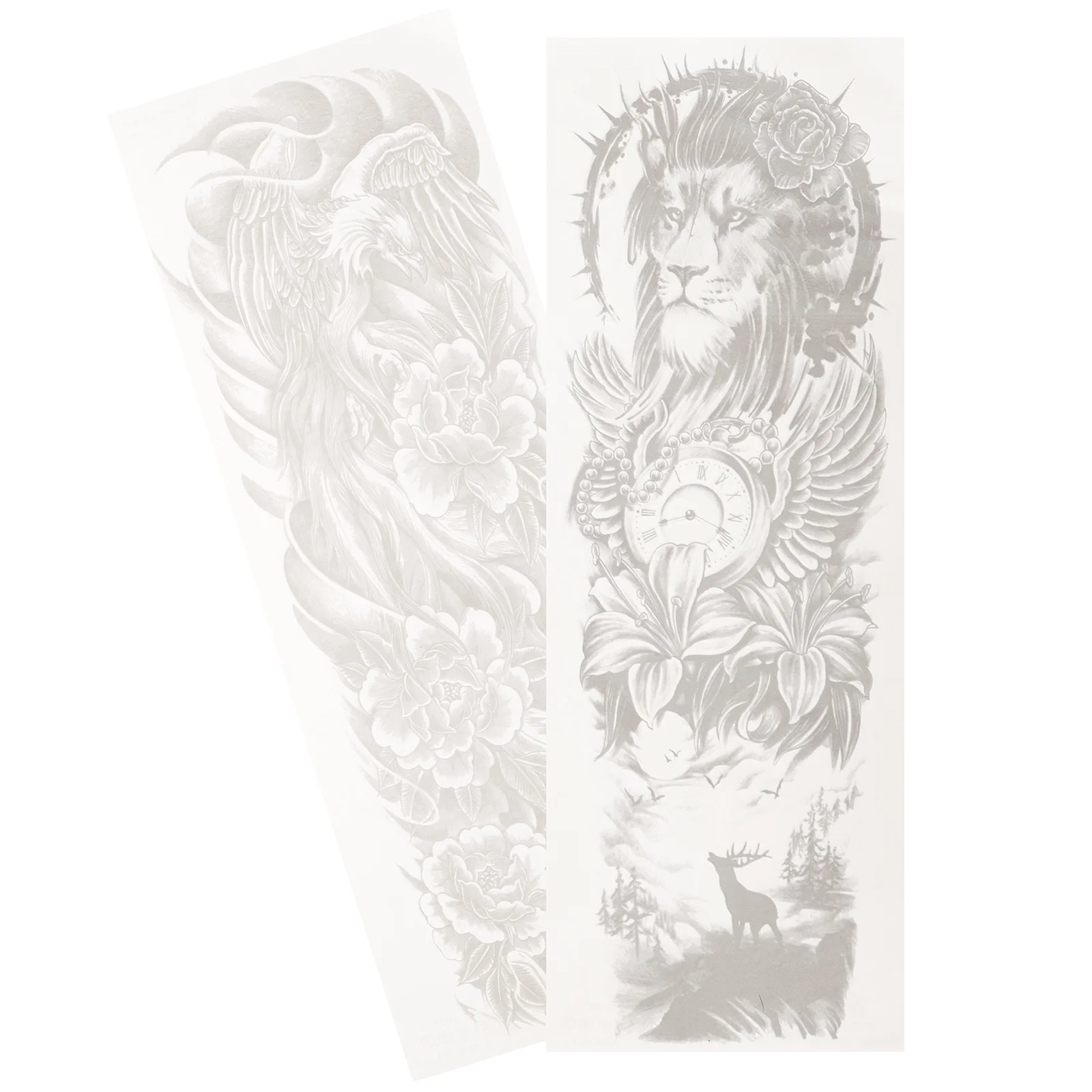 

2 pcs Fake Tattoos Stickers Full Arm Tattoos Stickers Decorative Tattoo Temporary Waterproof Stickers for Men