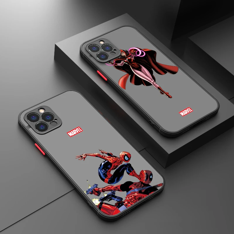 

BANDAI Deadpool Matte Hard PC Protective Case Cover for iPhone 12 13 Pro Max XR XS X iPhone 11 7 8 Plus SE 2020 Phone Case Coque