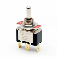 15a 20a 250vac 125v 3 position switch 6 3mm toggle switch on off on momentary toggle switch