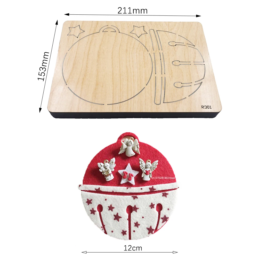 

Рождественские деревянные Вырубные штампы с колокольчиком, скрапбукинг, Декор для дома, «сделай сам», подходит для рынка, универсальная режущая машина/R301