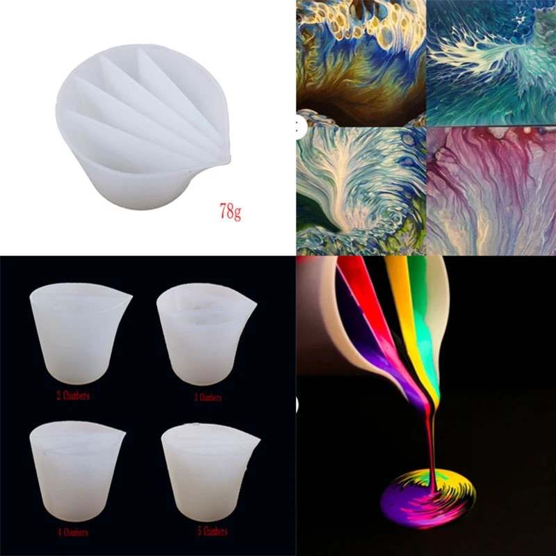 

Nonstick Reusable Silicone Mixing Pouring Cups for Epoxy Resin Casting Molds Jewelry Making DIY Arts and Crafts