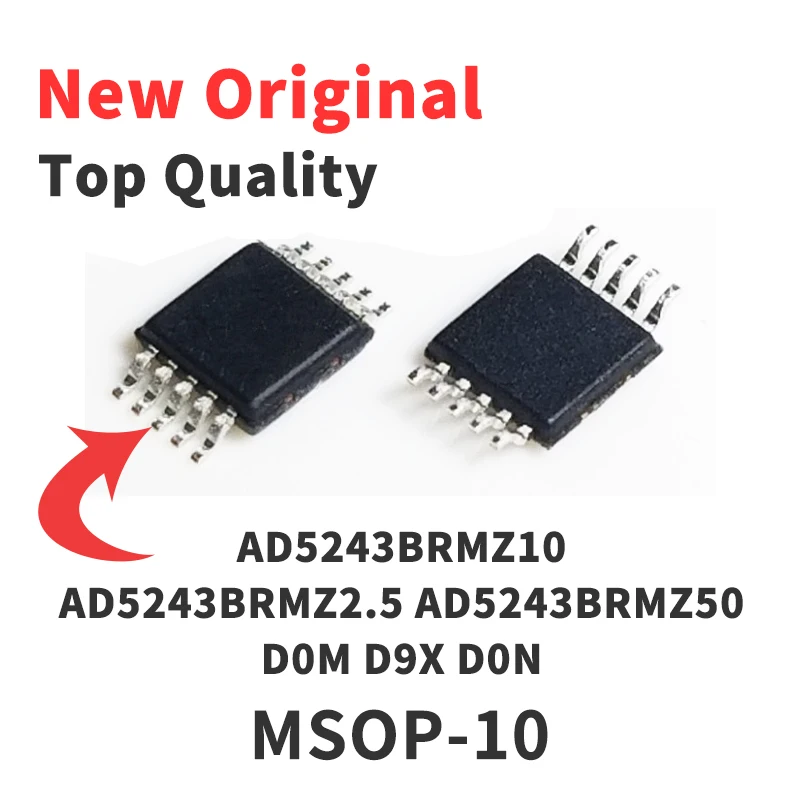 

1 шт. AD5243BRMZ10 AD5243BRMZ2.5 AD5243BRMZ50 Silkscreen D0M D9X D0N MSOP-10 Chip IC новый оригинал