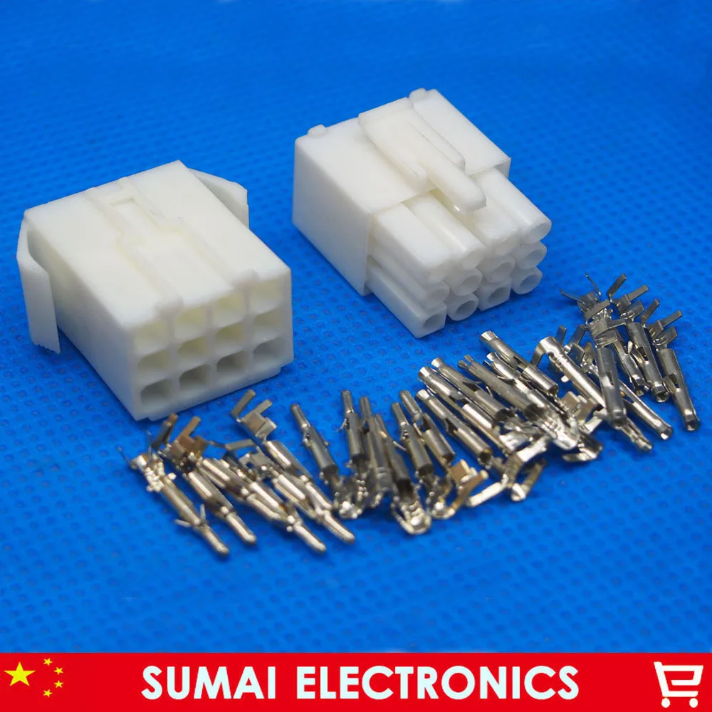 

12 Pin Way EL-12P Series Multipole Connectors,4.5mm Electrical Connector Kits Male Female jack plug for Car