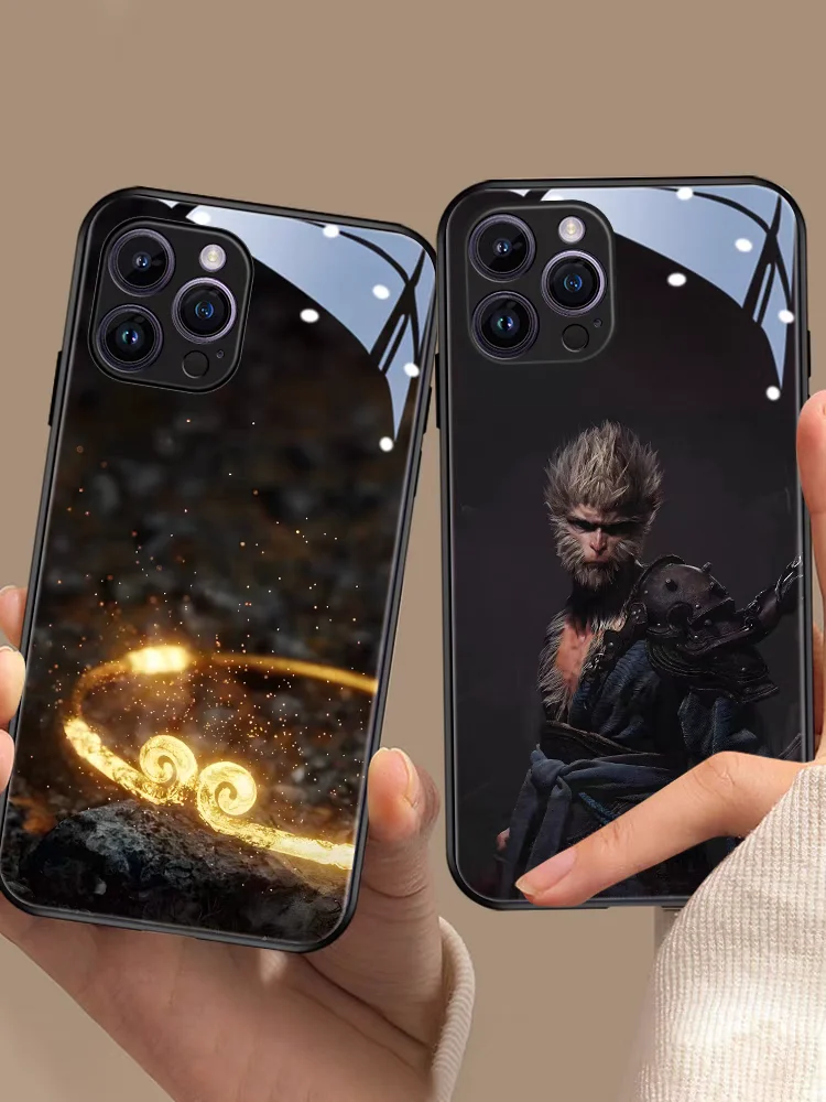 Искусственный Чехол Для Телефона С Функцией сделай Сам iPhone 15/14/13 Pro Max Black Myth Wukong