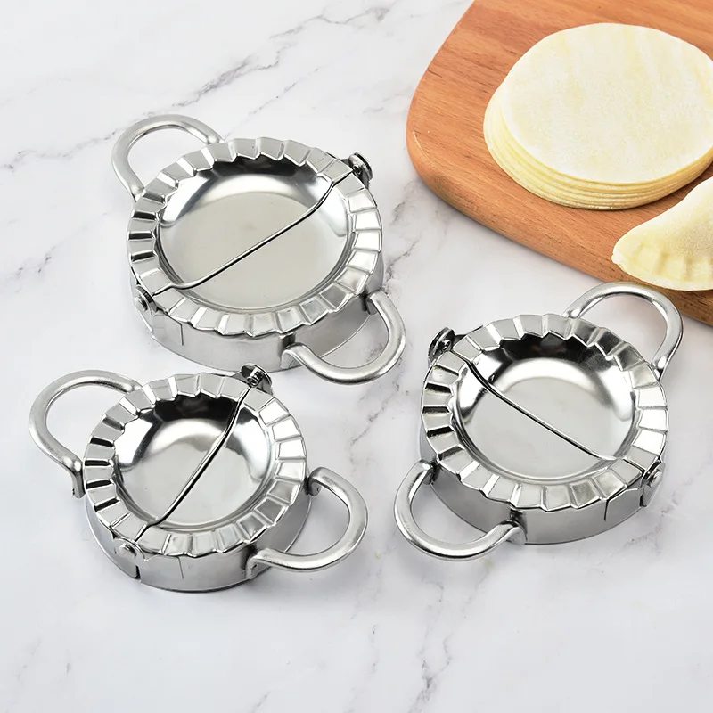 

Portable Dumpling MakerStainless Steel Dumpling Mold and Dough Press Cutter Empanada Press Pie Ravioli Press and Dumpling Peeler