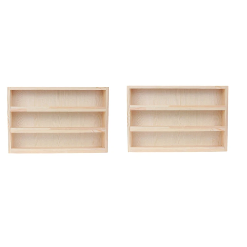 

2X 3 Ties Desktop Storage Rack Mini Tabletop Bookcase File Holder Making Tape Storage Display Shelf A