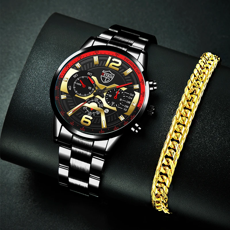 Fashion Mens Watches Men Sport Stainless Steel Quartz Wristwatch Luxury Male Business Casual Bracelet Watch relogio masculino