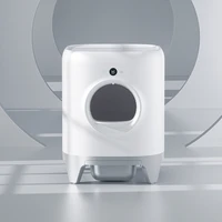white plastic cat litter box deodorant sterilization automatic smart toilet for cats large capacity self cleaning closed sandbox