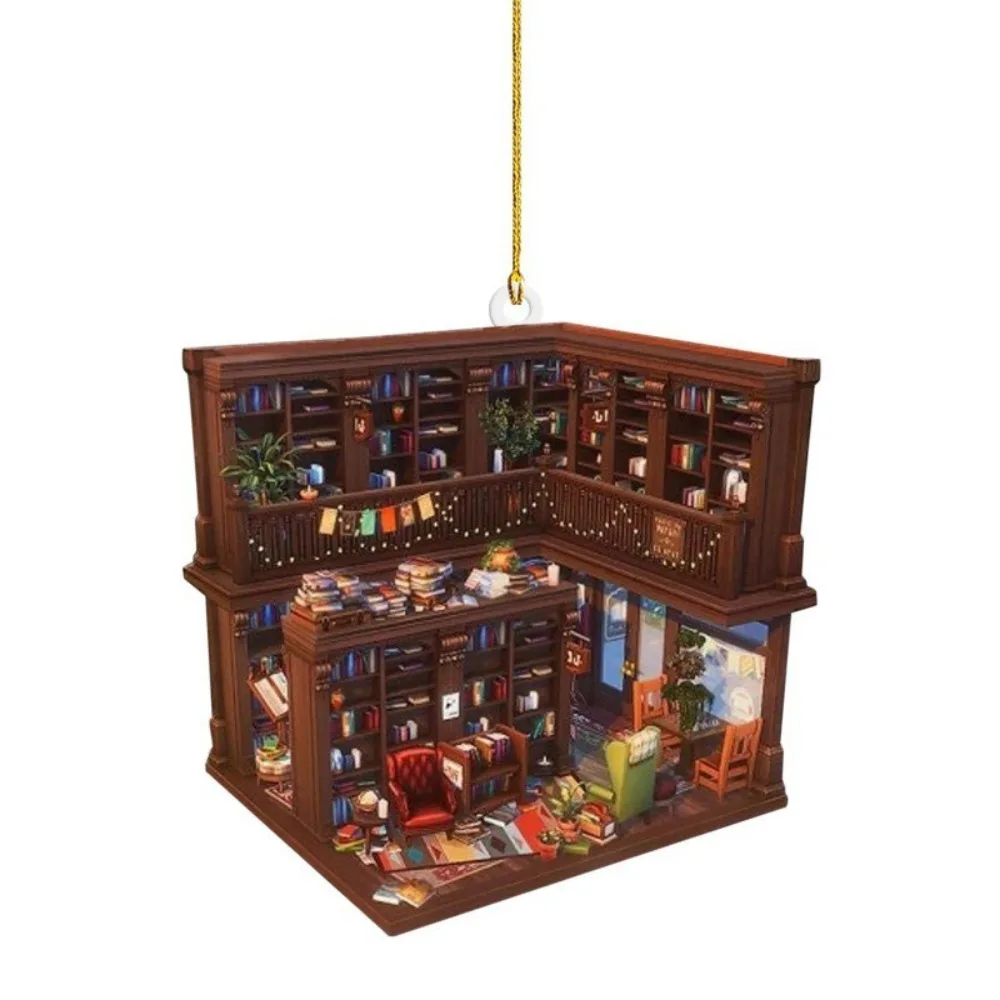 Новый 2D подвеска в виде рождественской елки DIY акриловая книжной полки Navidad для