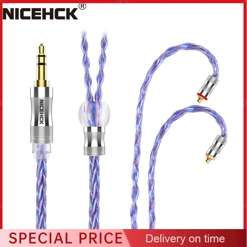 

NiceHCK SpaceCloud Flagship 6N Litz Silver Plated OCC+7N OCC Mix Coaxial Earphone Cable 3.5/2.5/4.4mm MMCX/QDC/2Pin for BA15