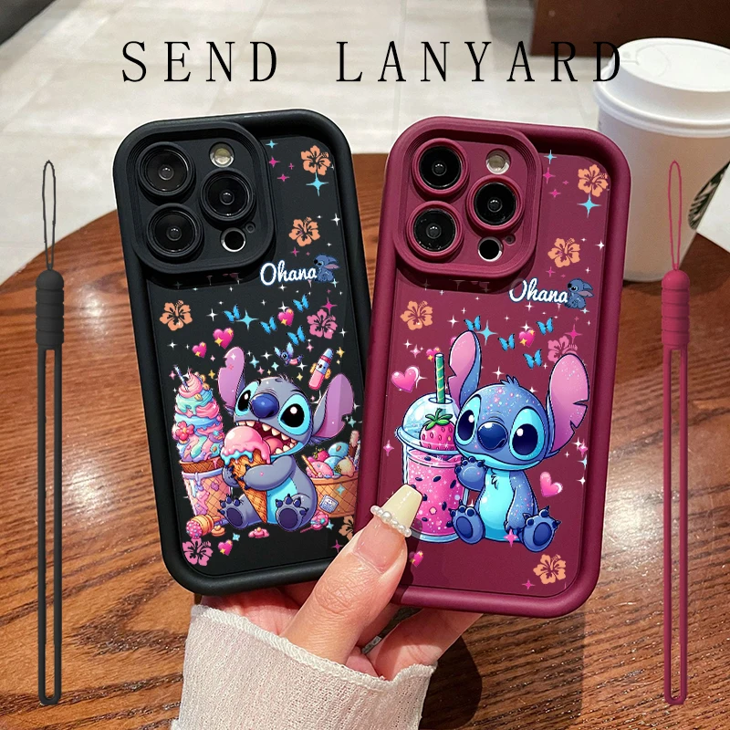Disney Stitch Cute Fashion для Vivo Y100 Y95 Y93 Y91 Y89 Y85 Y81 Y78 Y77 Y76 Y75 Y72 Y67 Y56 Y55 Y52 Y51 Y50 Y36 Y35 Cover