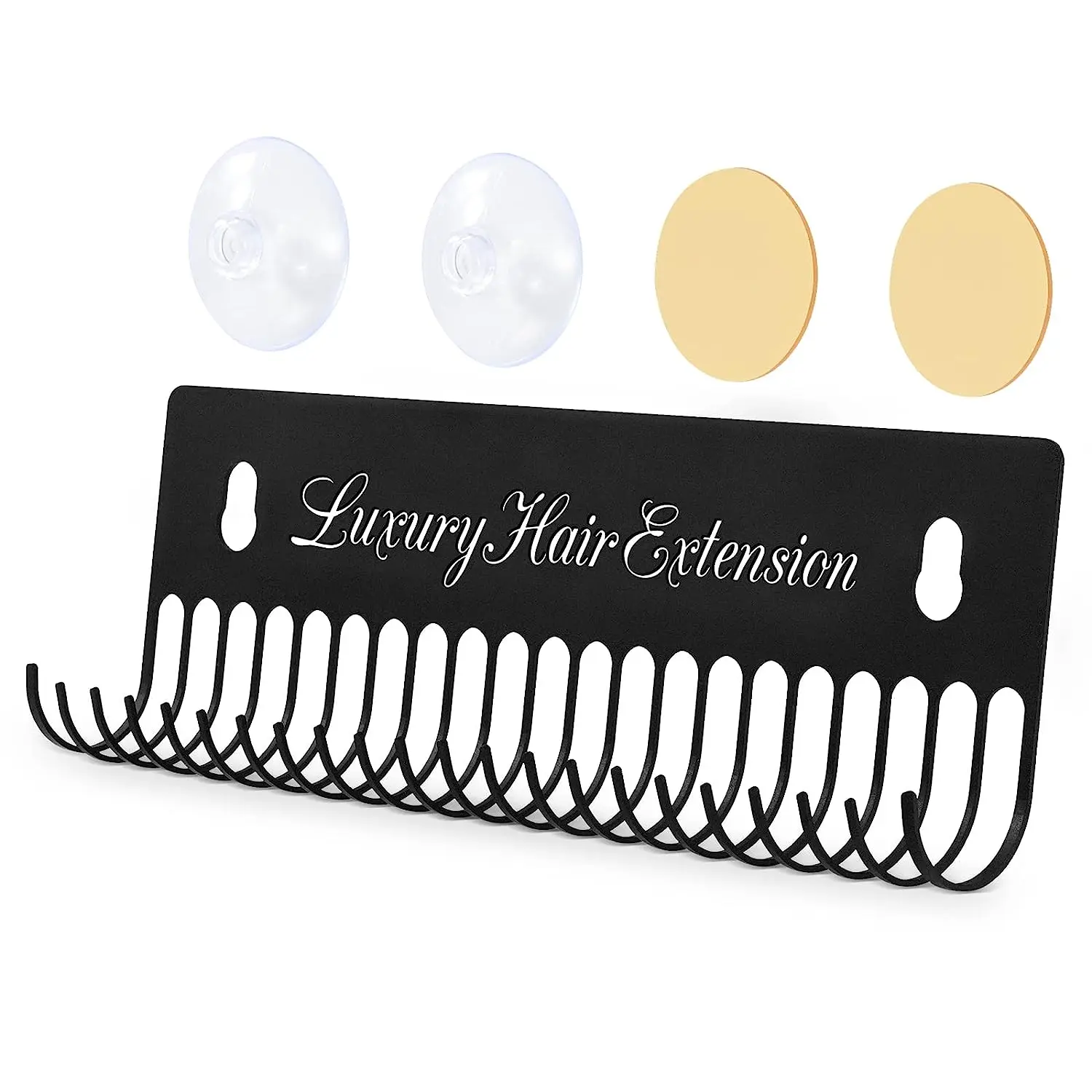 

FOSHIO Hair Extension Sectioning Holder With Suction Cups Weaving Wigs Braid Display Rack Human Hair Strands Storage Hanger Tool