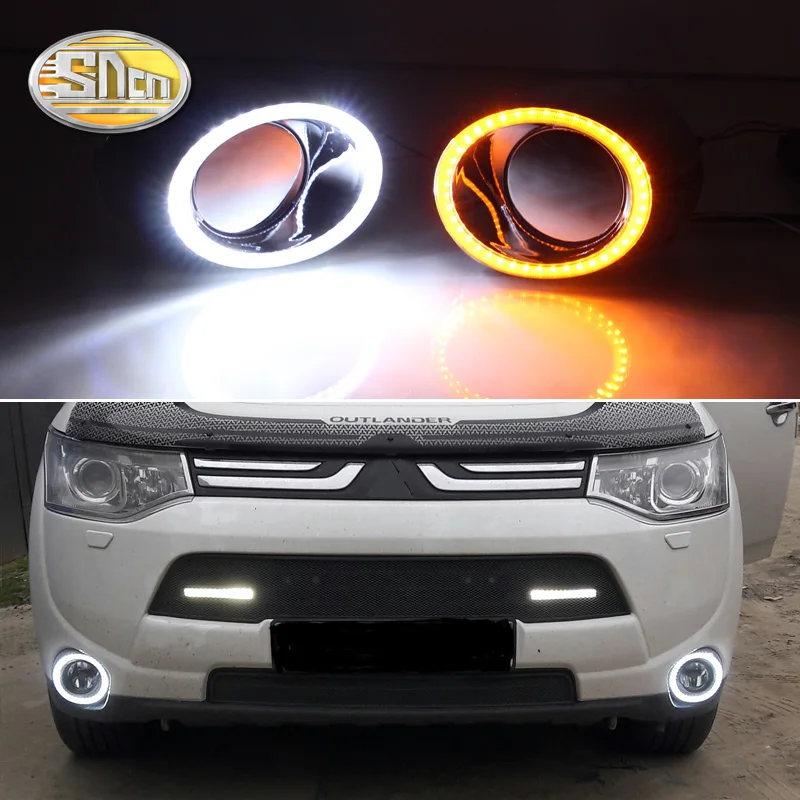 

LED Daytime Running Light For Mitsubishi Outlander 2013-2015 Car 12V Fog Lamp Decoration 2-in-1 Functions LED DRL + Turn Signal