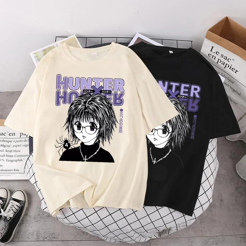 Женская футболка с принтом Hunter X коротким рукавом и графическим модная уличная