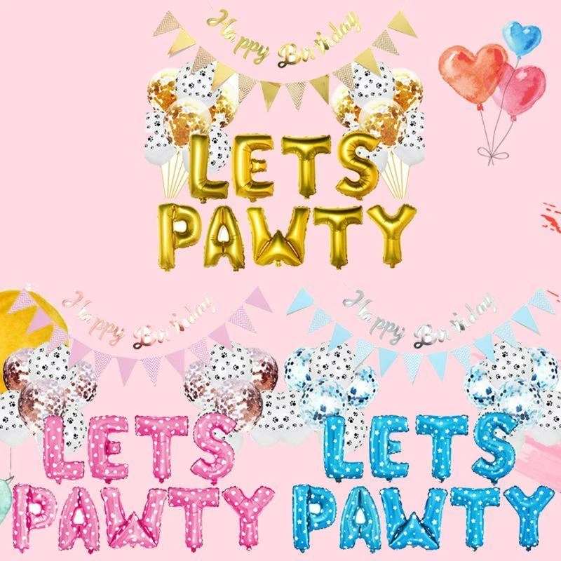 Фото LETS PAWTY Воздушные шары для детей, набор украшений для дня рождения, принадлежности для дня рождения №2