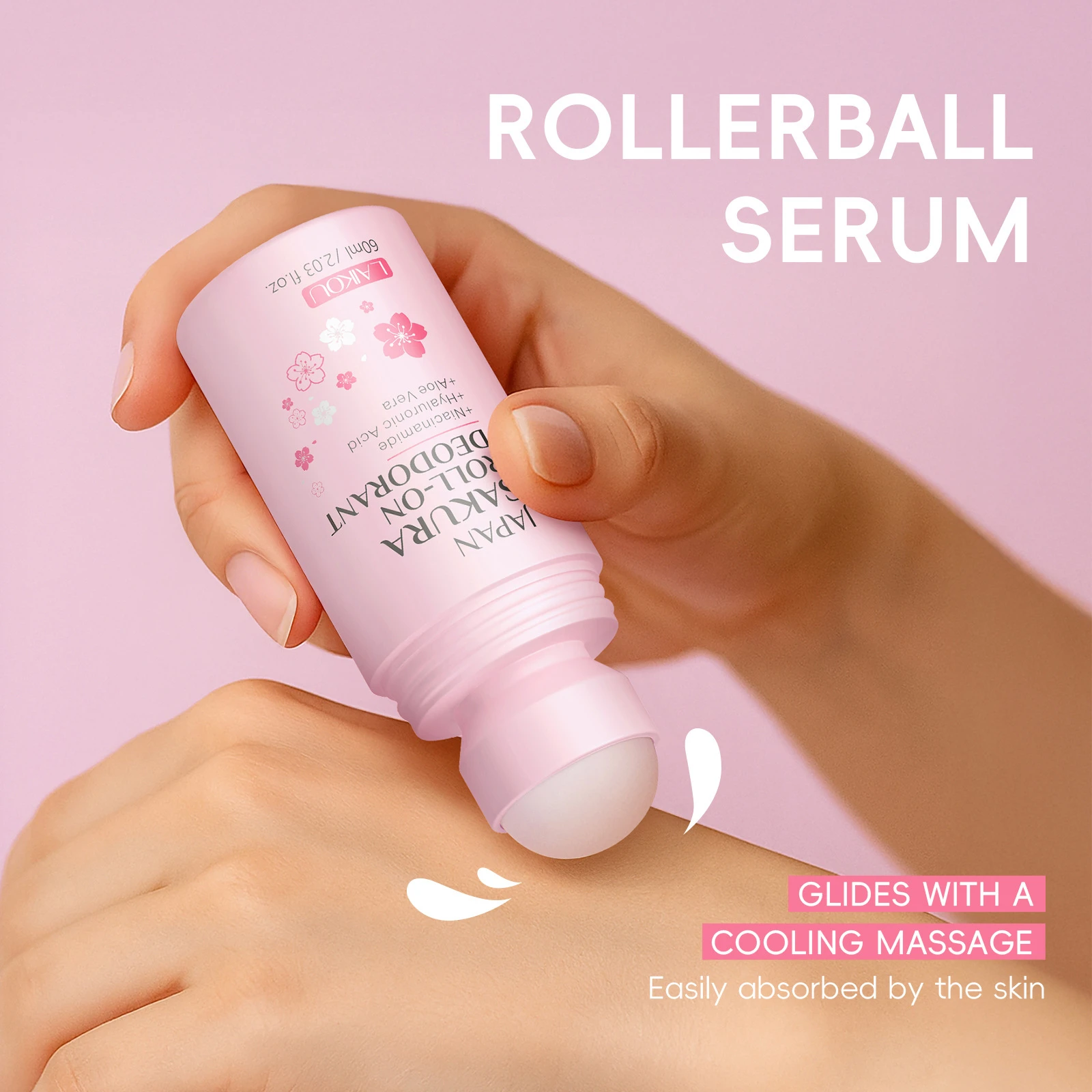 Фото Дезодорант-стик LAIKOU Sakura, длительного действия, для женщин, с ароматом свежих цветов, 60 мл, японская сакура. №5