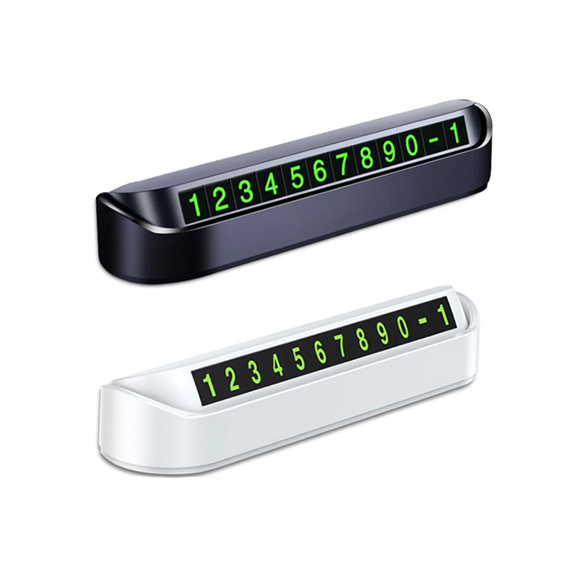 

Car Phone Number Temporary Parking Card Hidden Luminous Auto Accessories Plates Car Park Stop Multiple Characters