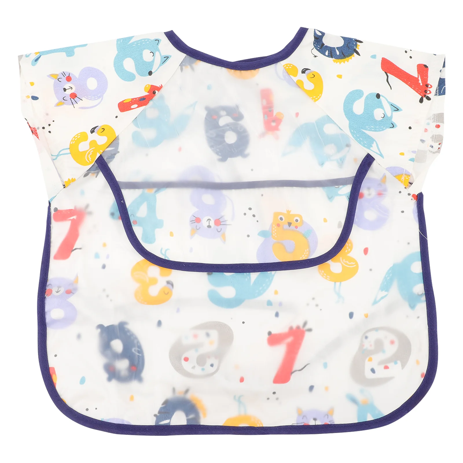 

Baby Bib Waterproof Number Baby Teething Bib Baby Toddler Drool Bib Short Sleeve Baby Bib Toddler Feeding Bib