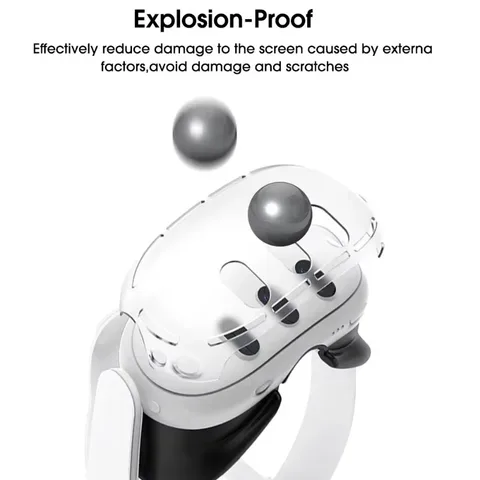 Прозрачный чехол и закаленное стекло для Meta Quest 3, защитные пленки для стекла Preotector с защитой от царапин для Quest 3, аксессуар