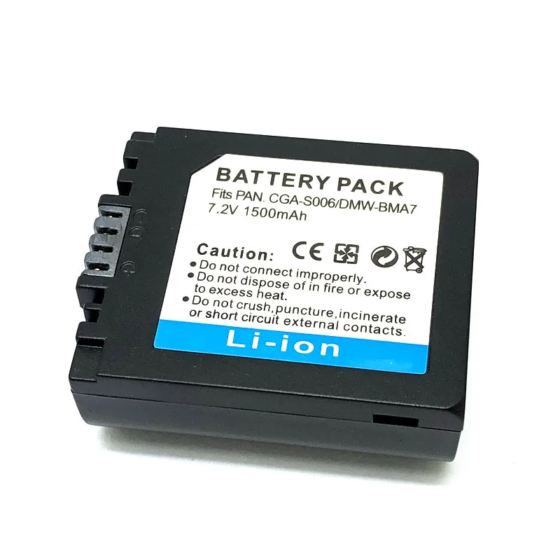 CGR CGA S006E S006 S006A S006PP DMW BMA7 Аккумулятор для Panasonic DMC FZ7 FZ8 FZ18 FZ28 FZ30 FZ35 FZ38 FZ50