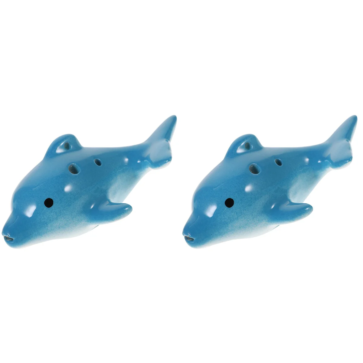 

2x Musical Dolphin Beginner Ocarina Portable Ocarina Plaything Children Ocarina Practice 6-hole Ocarina
