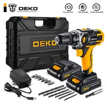 DEKO New Sharker 20V DC Electric Screwdriver with Lithium Ion Battery Pack Cordless Drill for Home DIY Mini Wireless Power Tool
