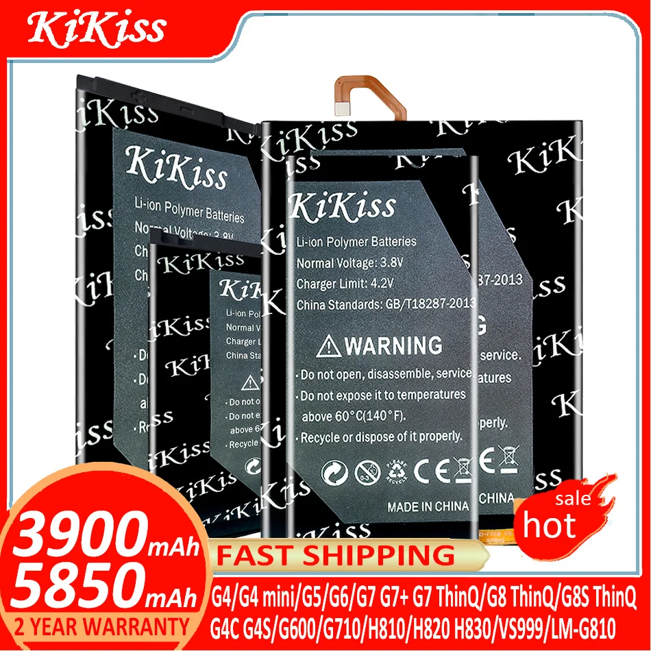

KiKiss Battery For LG G4/G4 mini G4mini/G5/G6/G7 G7+ G7 ThinQ/G8 ThinQ/G8S ThinQ/H810/H820 H830/VS999/G4C G4S/G600/G710/LM-G810