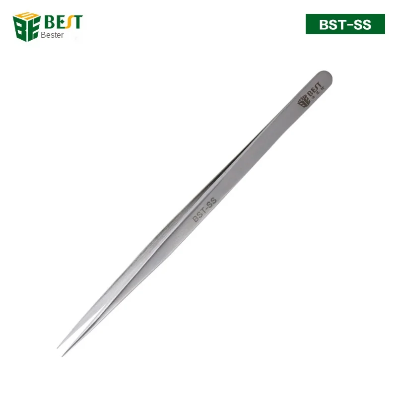

Super sharp wear resistant acid resistant stainless steel sharp hardening industrial tweezers mobile phone repair hand tool BST