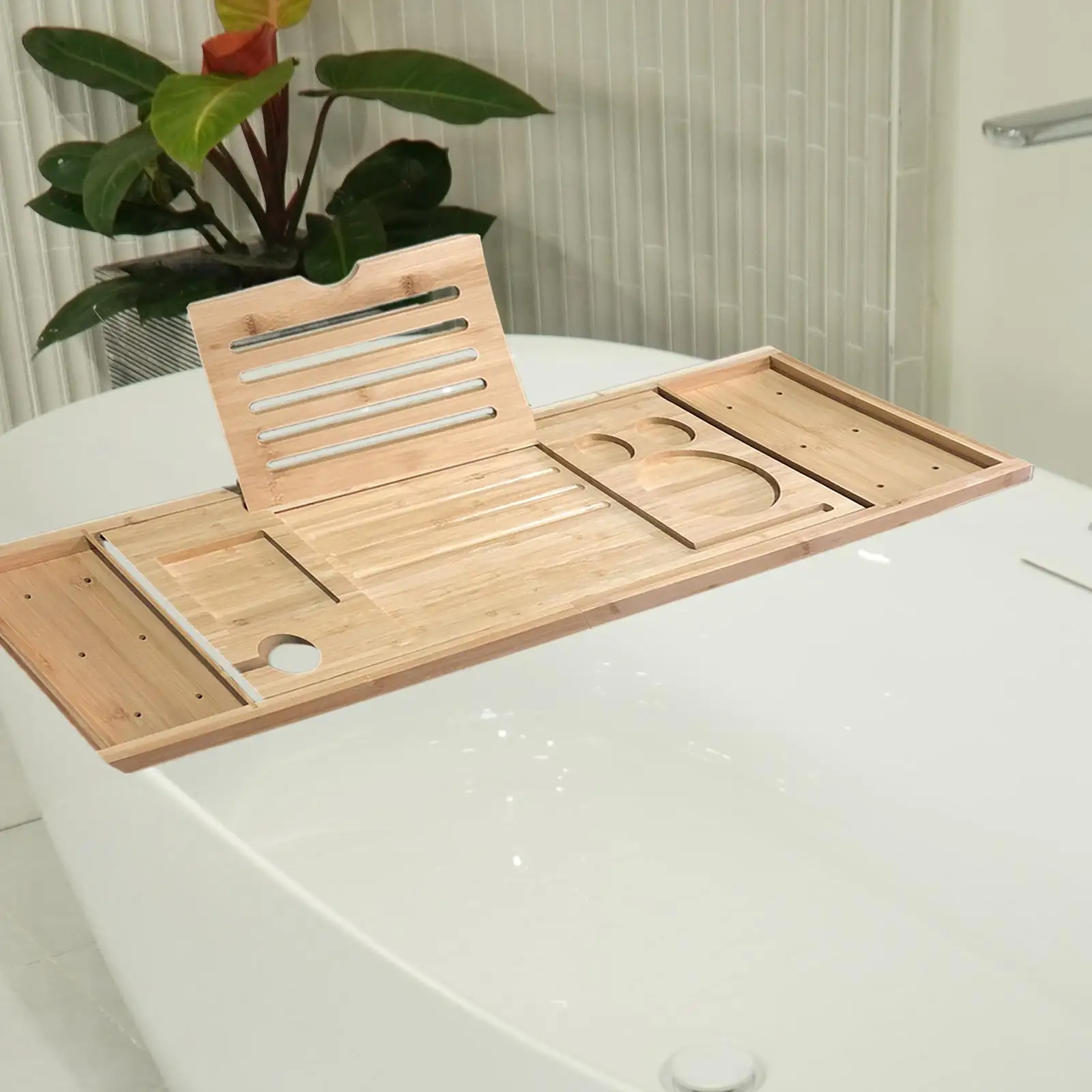 

Bathtub Tray Drinks Tray Expandable for Home Shower Bathtub Accessories