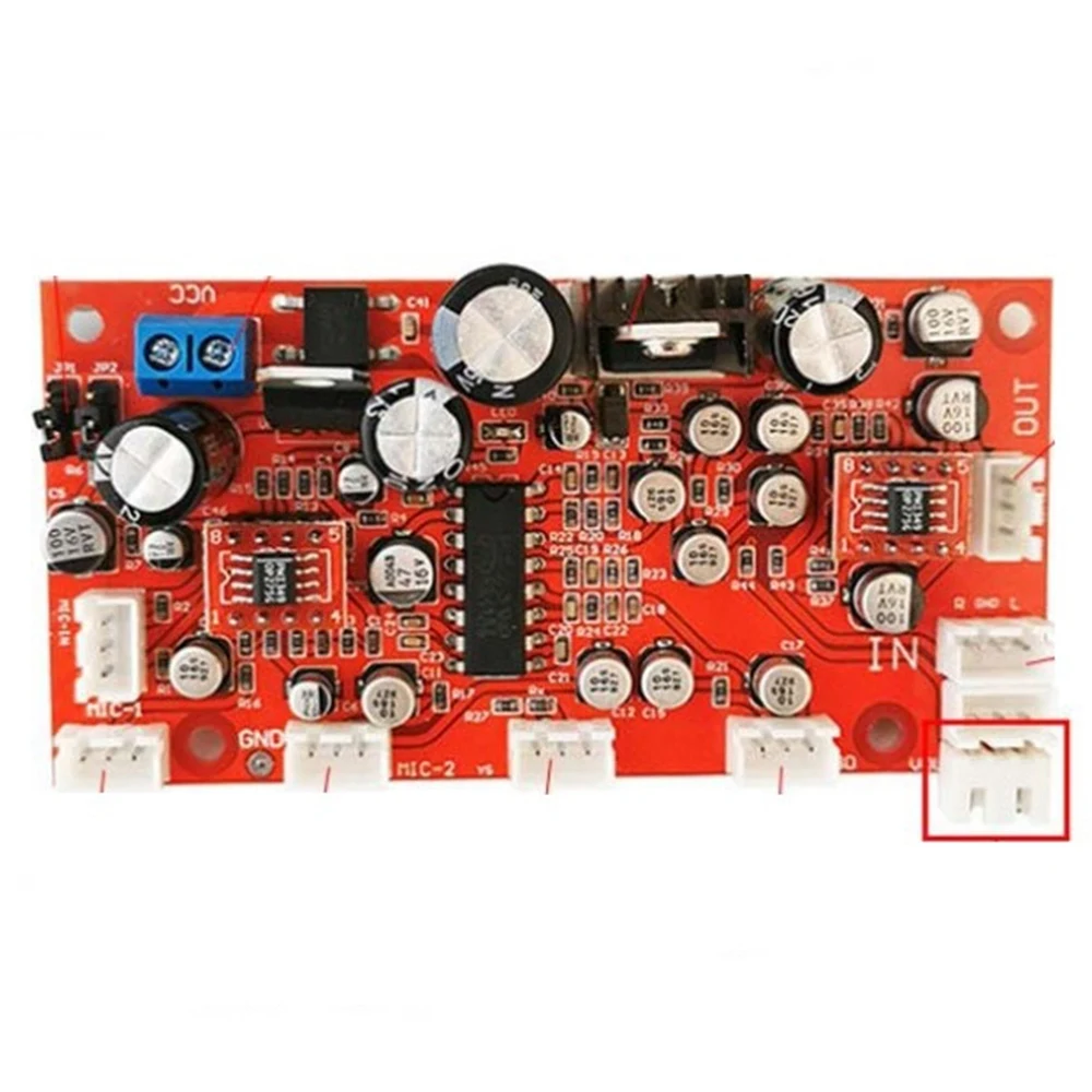 DC 12V 24V PT2399 Плата усилителя звука для цифрового микрофона панель караоке