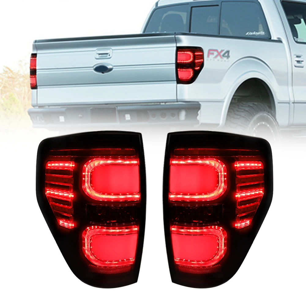 

Rear Brake Lamps L&R F150 Pickup Truck Taillights Fit For Ford F150 F-150 2009-2014 LED Tail Light Smoked Housing