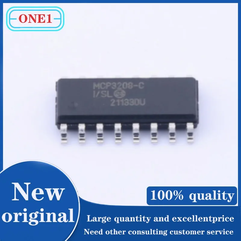 

1PCS/lot Chip New original MCP3208-CI/SL MCP3208 IC ADC 12BIT SAR 16SOIC