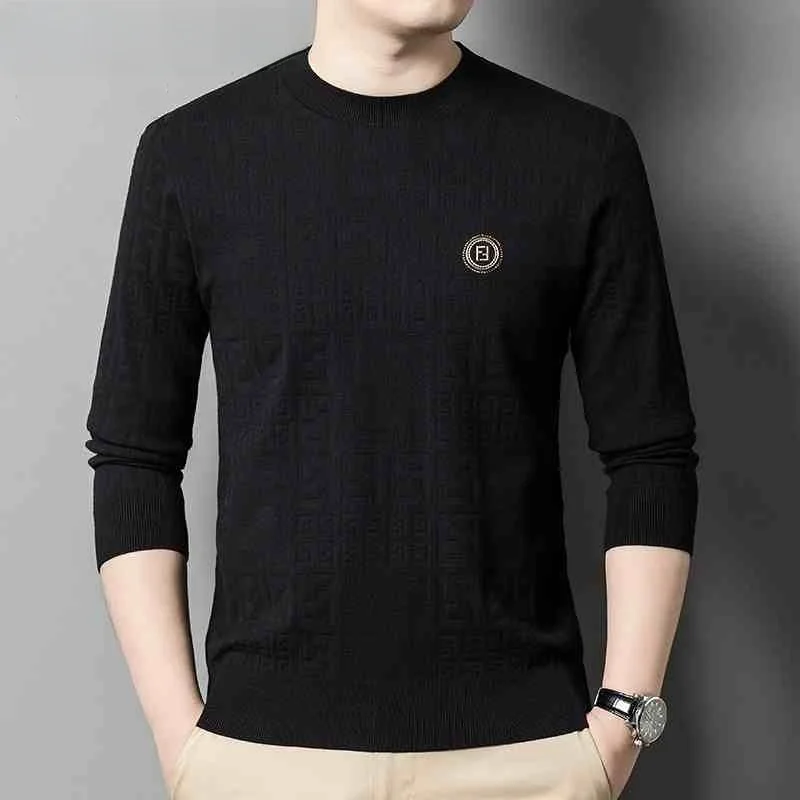 Genuine Goods Campania Мужской шерстяной свитер с длинными рукавами Рубашка круглым