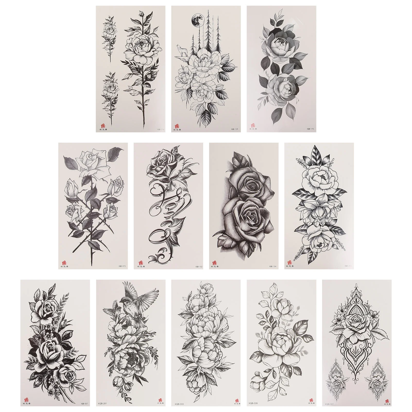 

12pcs Premium Creative Body Tattoos Temporary Body Stickers for Men Adults
