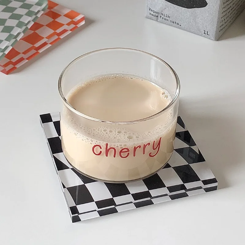 Cup Coaster Placemats for Cups Checkerboard Dinner Mat Nordic Home Photography Props Mats and Pads Mug |