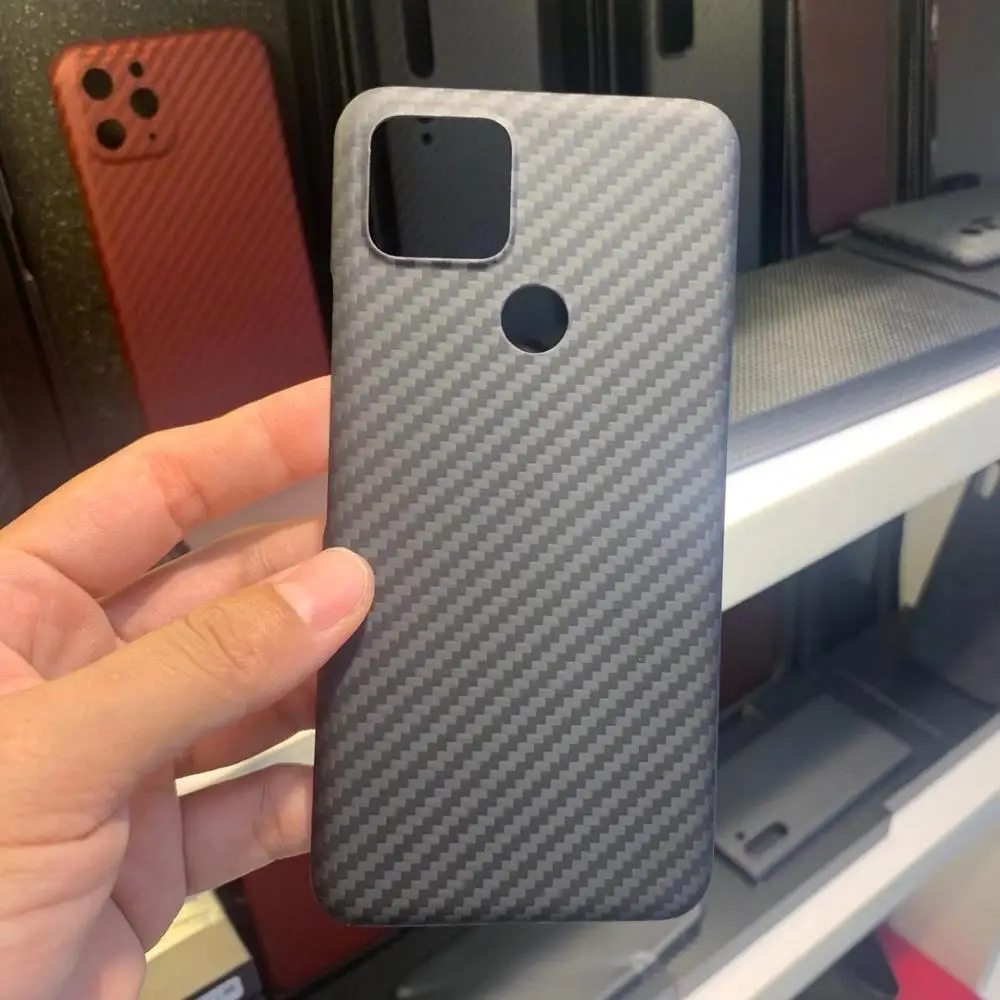 

Чехол из 2021 натурального углеродного волокна для Google Pixel 5 Pixel5, чехол из арамидного волокна, ультратонкий ударопрочный защитный чехол для те...