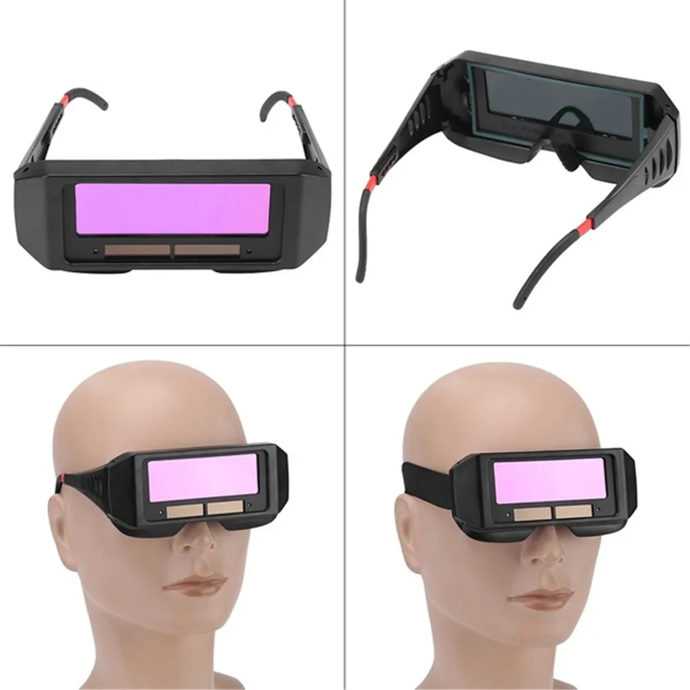 

Auto Dimming Welding Goggles Darkening True Color Wide Shade Anti-Glare Eye Protection Glasses for Argon Arc Cutting Grinding