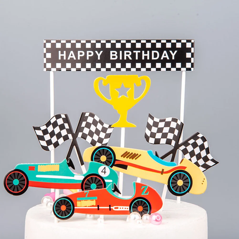 

35PCS Birthday Cupcake Decor DIY Truck Cake Inserts Paper